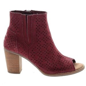 Tom’s Majorca Peep Toe Booties Size 7.5